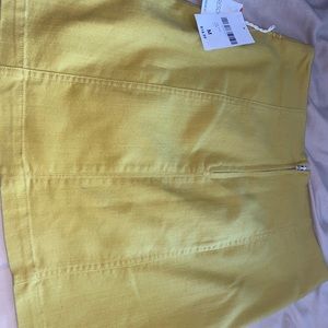 Forever 21 Mustard Yellow Denim Skirt